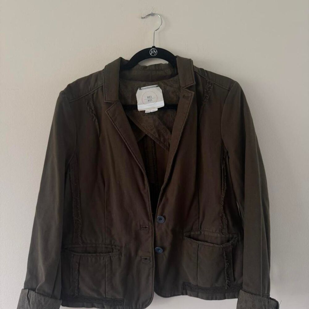 Anthropologie Women's Khaki and Green Jacket